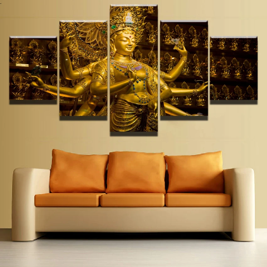 Wall Art Pictures Canvas HD Printed Modern Home Decorative Draw 5 Piece