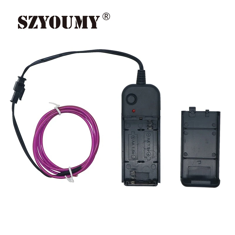 

SZYOUMY 2AA Battery Powered 1M 2M 3M 5M Scene Lights EL Wire Tube Rope Flexible Neon Cold Light Car Party Wedding Decor