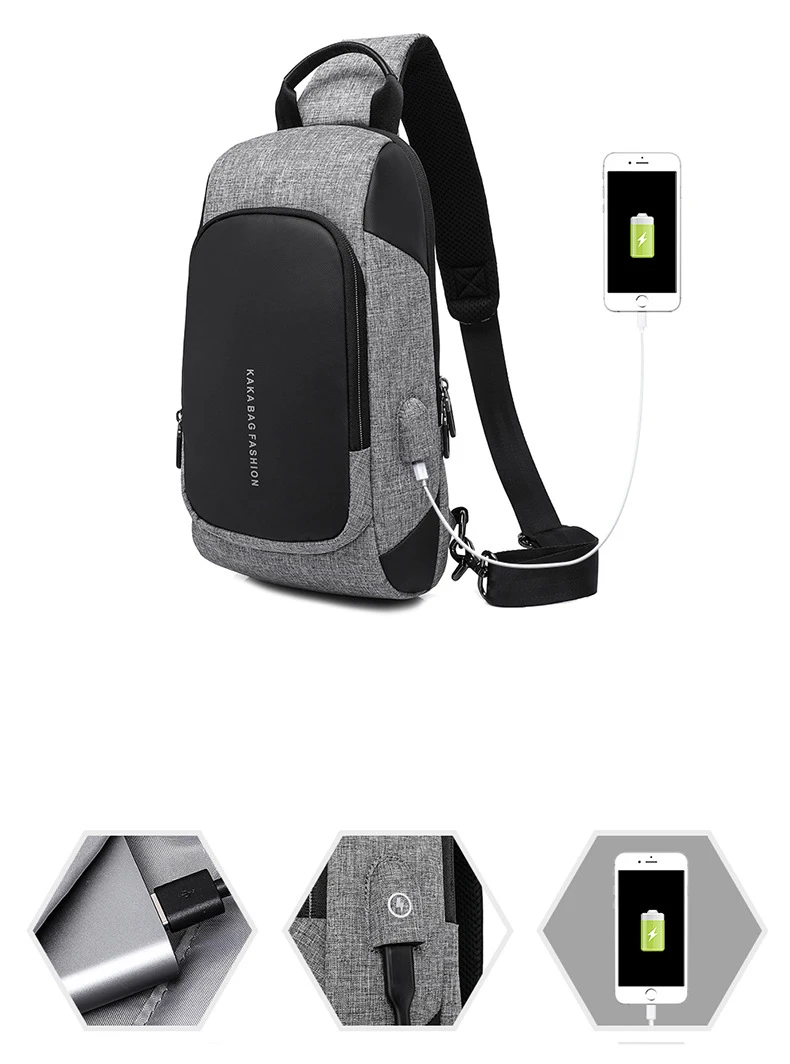 KAKA, нагрудная сумка-мессенджер, сумки через плечо для мужчин, сумки на ремне, водонепроницаемые, короткие, для путешествий, мужская мода, сумка для мобильного телефона