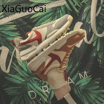 

High Quality Spring Men Running Shoes Comfortable and Breathable Tidal Current Sneakers Low Wear Wear-resistant Running Shoe