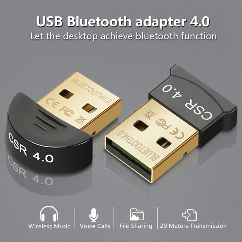 Bluetooth адаптер USB ключ Bluetooth 4,0 музыкальный приемник для ПК компьютера беспроводной Blutooth мини Bluetooth передатчик адаптер