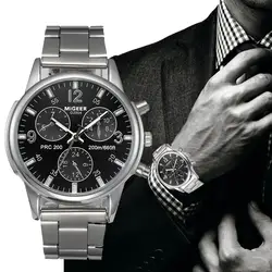 Мужские наручные часы Кристалл нержавеющая сталь Аналоговые Кварцевые relogio masculino для мужчин часы из металла S наручные