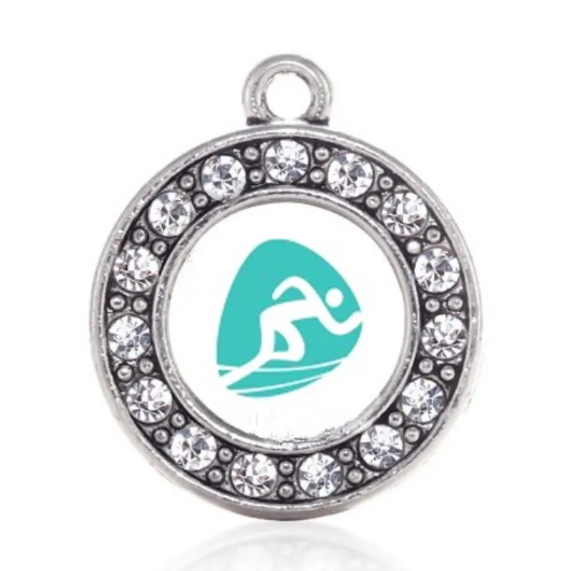 

items track and field charm silver plated jewelry