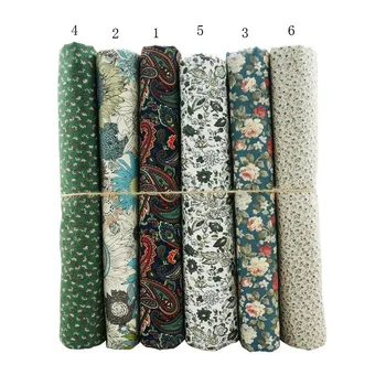 

Recommend 50x145cm 6 Green Colors For Selection Flower Printed Cotton Fabric Bedding, Quilting, Cloth DIY cotton fabric