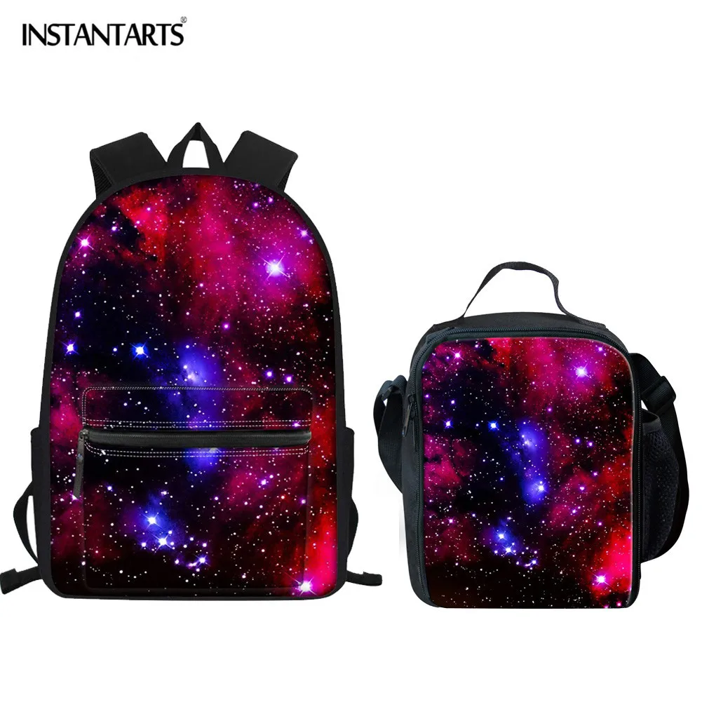 INSTANTARTS галактика Звездный принт школьные рюкзаки для подростков студентов колледжа Большая книга сумки набор школьные сумки рюкзак Mochilas