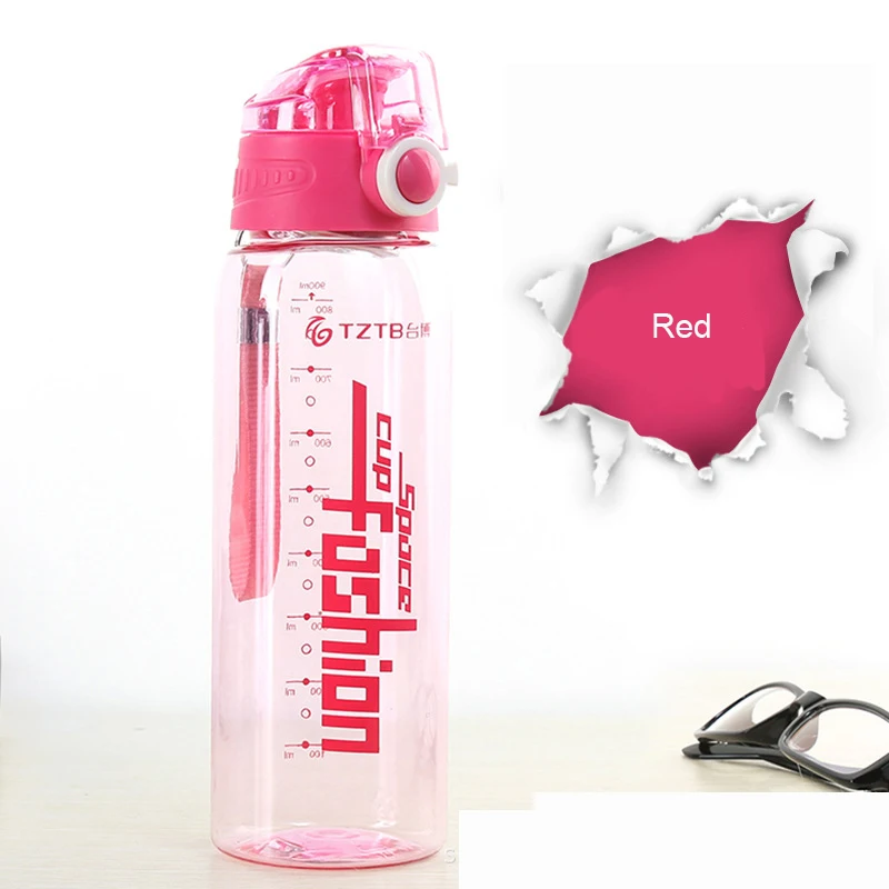 ZOOOBE 900 мл пластиковая Спортивная бутылка для воды с фильтром из нержавеющей стали посуда для напитков на открытом воздухе велосипед кемпинг бутылка для воды