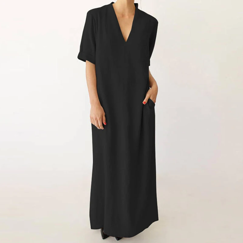 Женское праздничное платье повседневное летнее v образный вырез три точки рукава