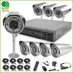 Дома 1200tvl 8ch видеонаблюдения Камера Системы 8ch DVR 1200tvl Открытый День Ночь ИК-Камера комплект Цвет Товары теле- и видеонаблюдения DVR Системы