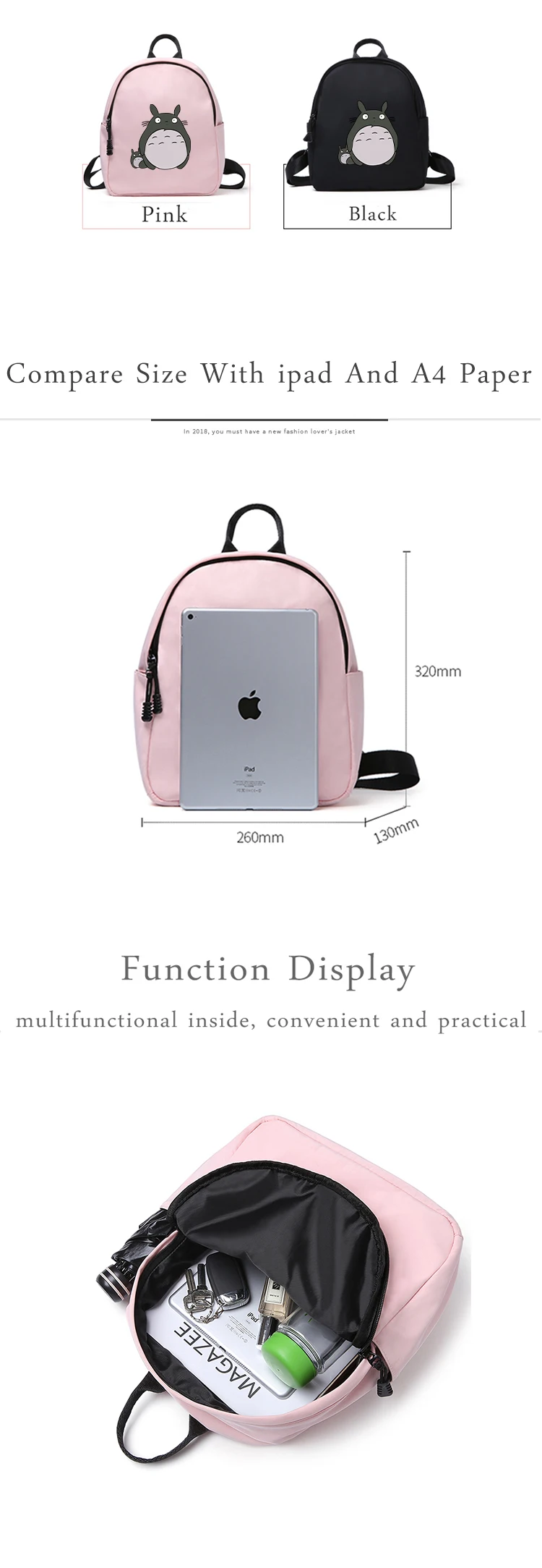 APP BLOG брендовый мультяшный МИЛЫЙ Тоторо, маленький рюкзак для покупок, путешествий, школьные сумки для детей, мальчиков, девочек, студентов, подарок на день рождения, новинка
