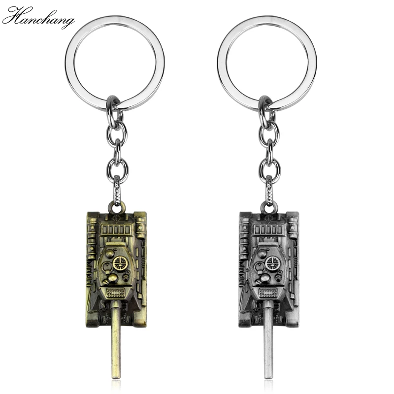 

Hot Game 2Colors World of Tanks WOT Metal Tank Key Ring Keychain Pendant Alloy Metal Collection Gift New Jewelry For Men