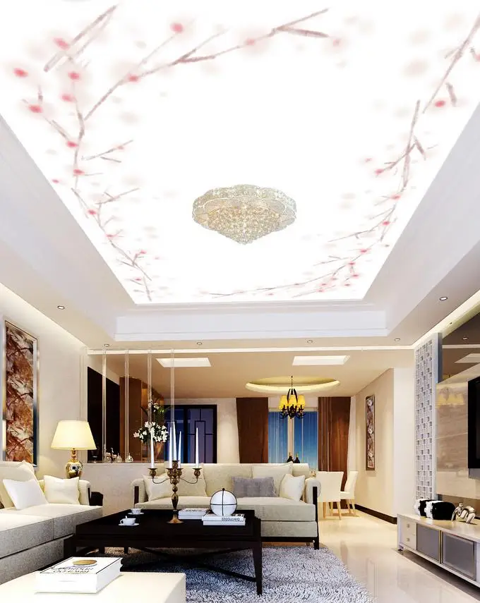 wallpaper mural photo plum branches ceiling 3d murals wallpaper for