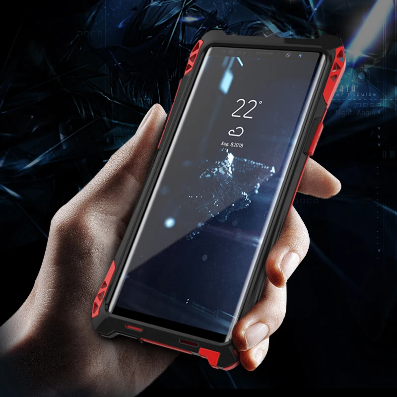 R Just металлический чехол для Galaxy S9 водонепроницаемый S10 S8 Plus Note 9 8 Алюминиевый