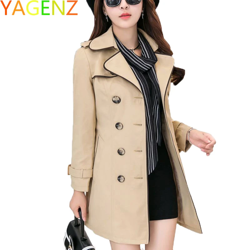 4xl Tuta Primavera Trench Delle Vento Autunno E Giacca Formato Sportiva brown Donne Impermeabili Nero Sottile Black Modo lungo 2019 Più Di Della Signora Cappotti Il Medio Del A Femminile khaki Cappotto zpBrnWB