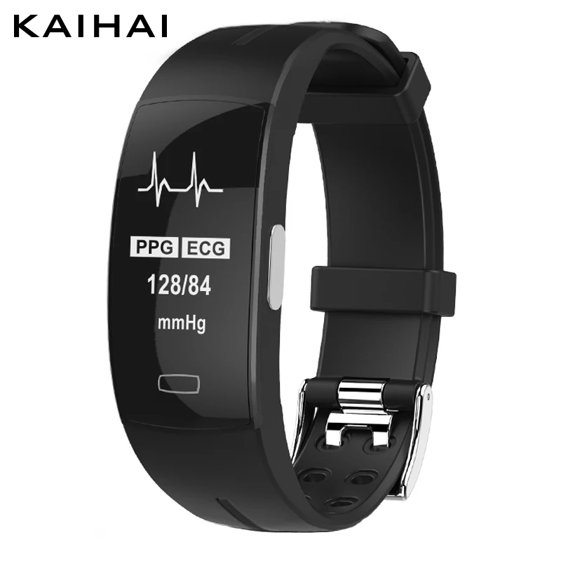 Buy Online KAIHAI H66 blood pressure wrist band heart rate monitor PPG