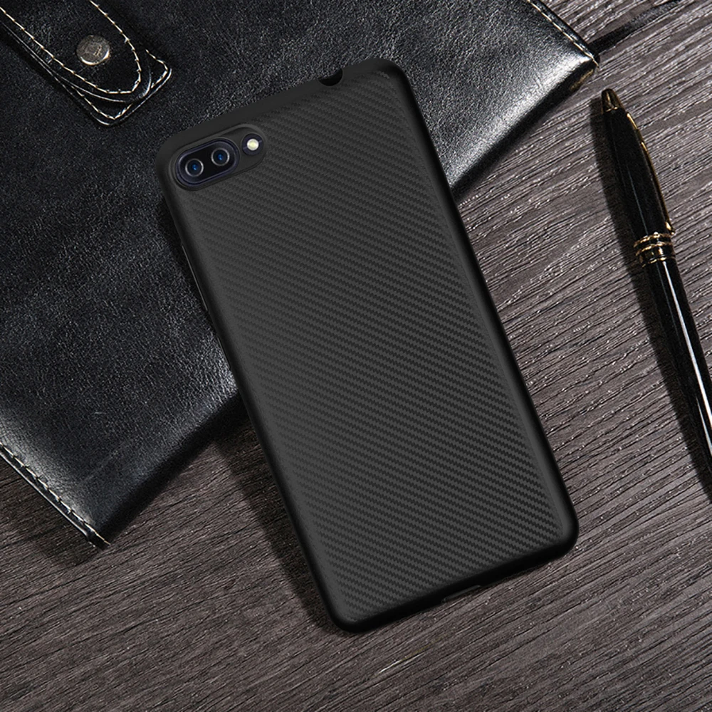 Чехол HATOLY для Asus ZenFone 4 Max ZC554KL Zenfone Ультратонкий Мягкий ТПУ/углеродное волокно