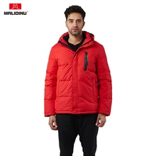 MALIDINU 2019 Duck Down Jacket Men Winter Down Coat Parka Brand Thick Warm Hooded Winter Jacket Duck Jacket Man Red Outwear -30C new winter outdoor trekking white duck down jacket men hooded outwear duck down coat breathable hiking camping sports jackets