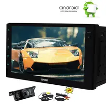 Android 6.0 Car Video Player in console steering wheel contorl Stereo GPS Navigation Head Unit 2 Din Autoradio +free Rear Camera