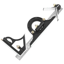 3 в 1 регулируемая линейка мульти комбинация квадратный угол искатель транспортир 300 мм/1" Измерительный набор инструментов универсальная линейка с уровнем прямоугольного угла