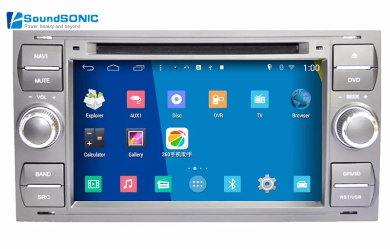 Android 4.4.4 для Ford Fiesta Transit Galaxy Fusion Mondeo стерео Радио DVD GPS навигации Мультимедиа Авто
