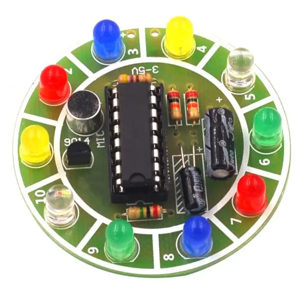 

3pcs Fun 4017 colorful rotating voice-activated LED light kit / circuit board production / electronic diy production (parts)