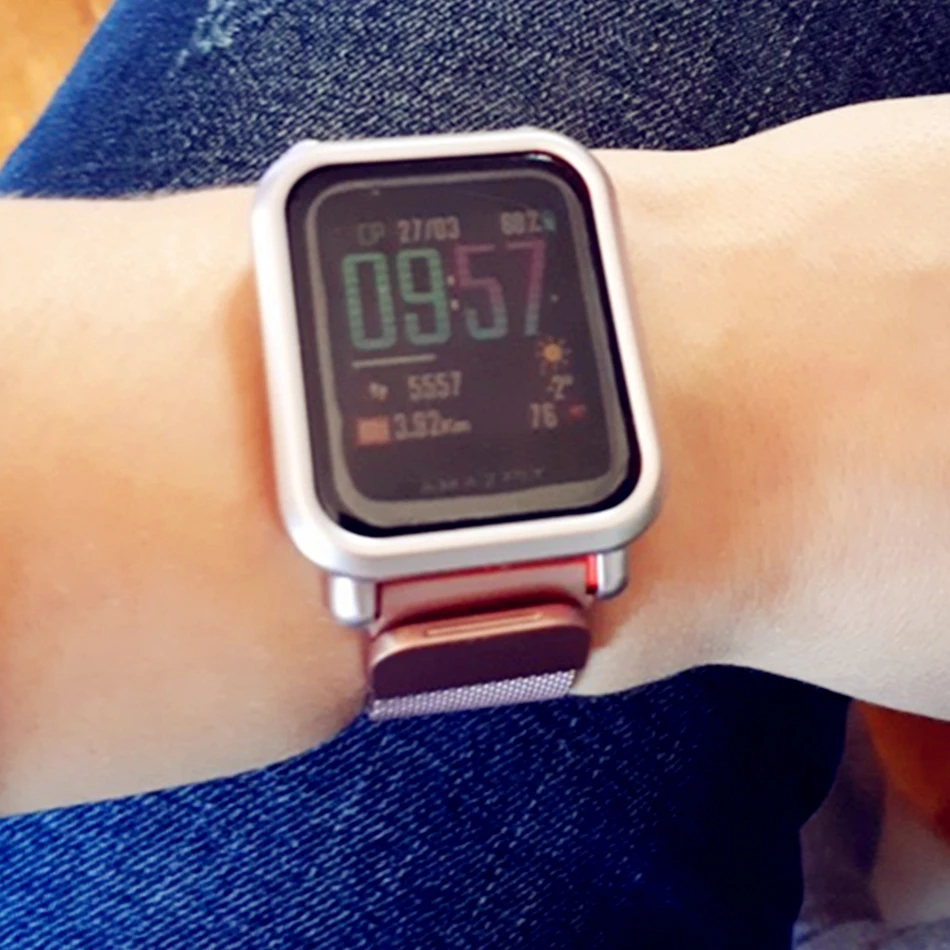 7in1 for Xiaomi Huami Amazfit Bip Strap Bracelet Milanese Stainless Steel Amazfit Bracelet Watch Beep Screen Protector Case 7in1 for Xiaomi Huami Amazfit Bip Strap Bracelet Milanese Stainless Steel Amazfit Bracelet Watch Beep Screen Protector Case