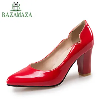 

ZALAVOR Size 31-47 Women High Heels Shoes Pointed Toe Sexy Pumps Women Thick Heel Office Lady Party Dress Concise Footwea
