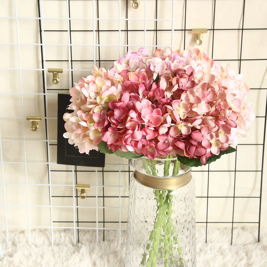 

Artificial flowers Fake Flowers Peony Floral Wedding Bouquet Bridal Hydrangea Decor Natural Lifelike Beautiful MM705
