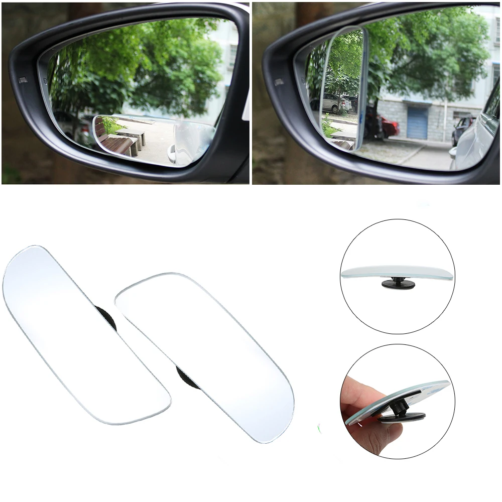 

2pcs Car Mirror 360 Degree Wide Angle Convex Blind Spot Mirror Parking Auto Motorcycle Rear View Adjustable Mirror Accessories