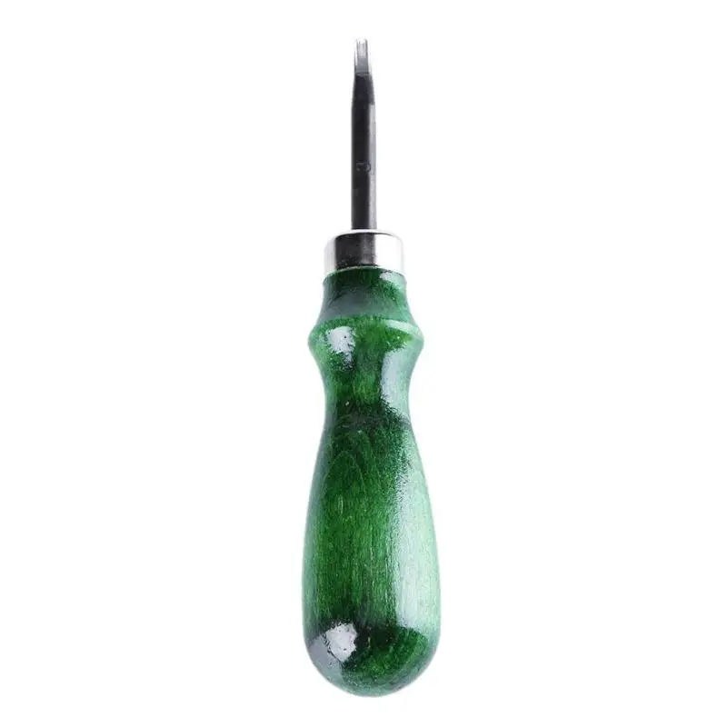 Инструмент для резки кромок из кожи DIY с деревянной ручкой 0,6 мм-1,4 мм