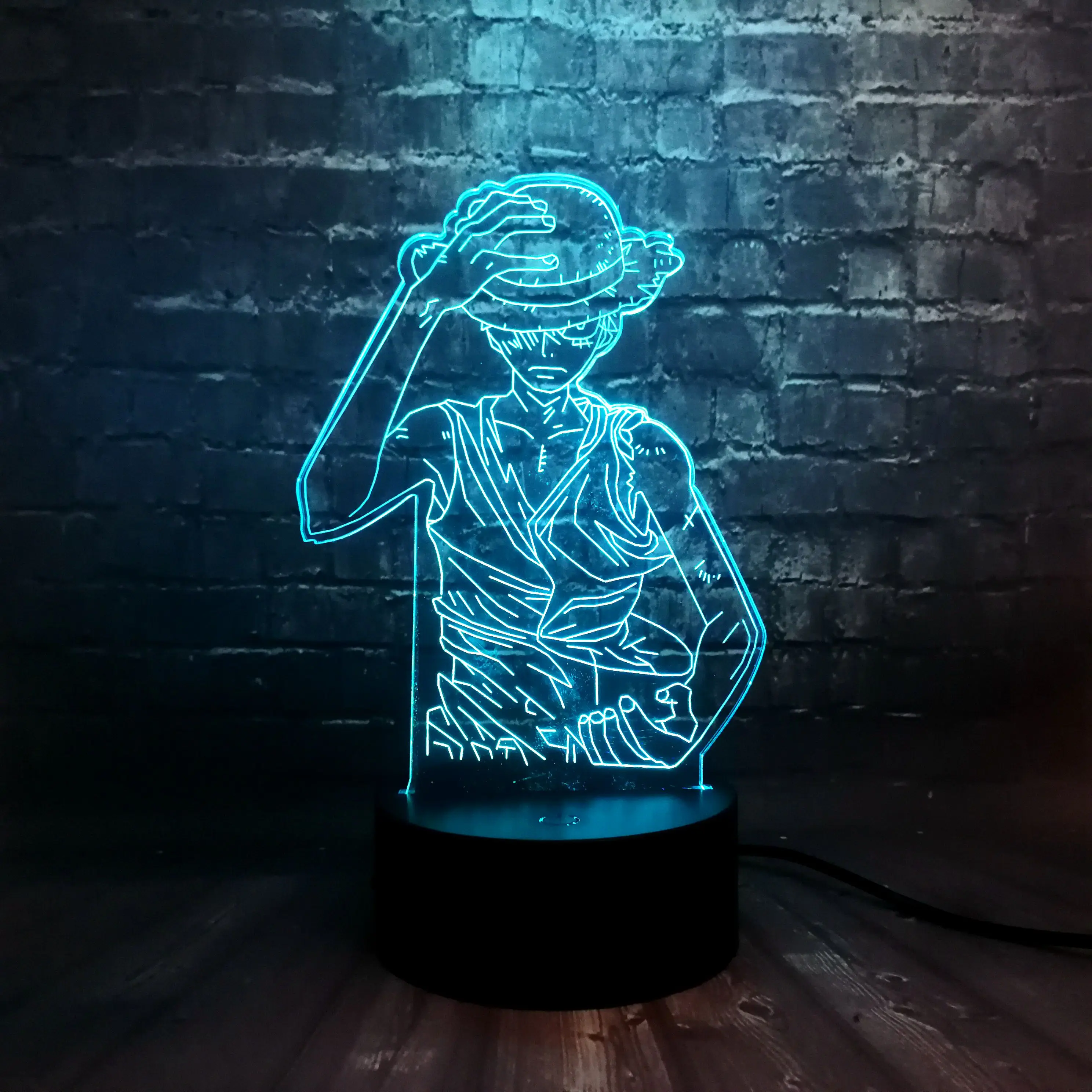 Прямая поставка 2019 3D Японские Аниме Мультфильмы удзумаки Наруто серии Luffy LED 7