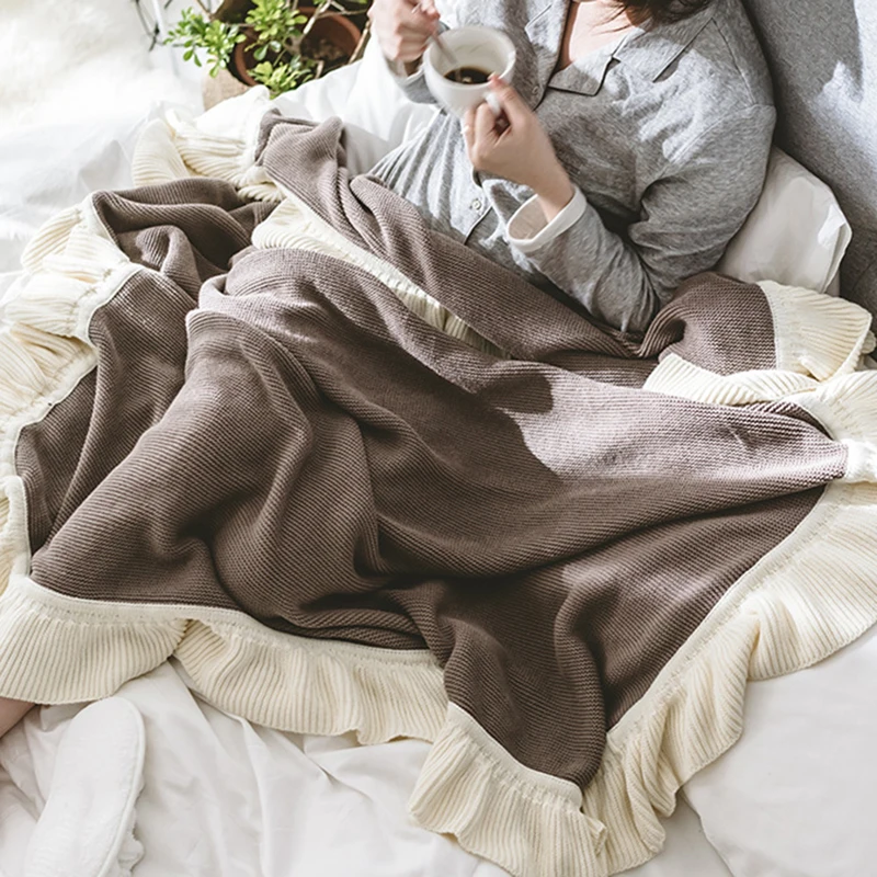 130x160cm Cotton Blanket Striped Soft Blankets for Beds Bedspread