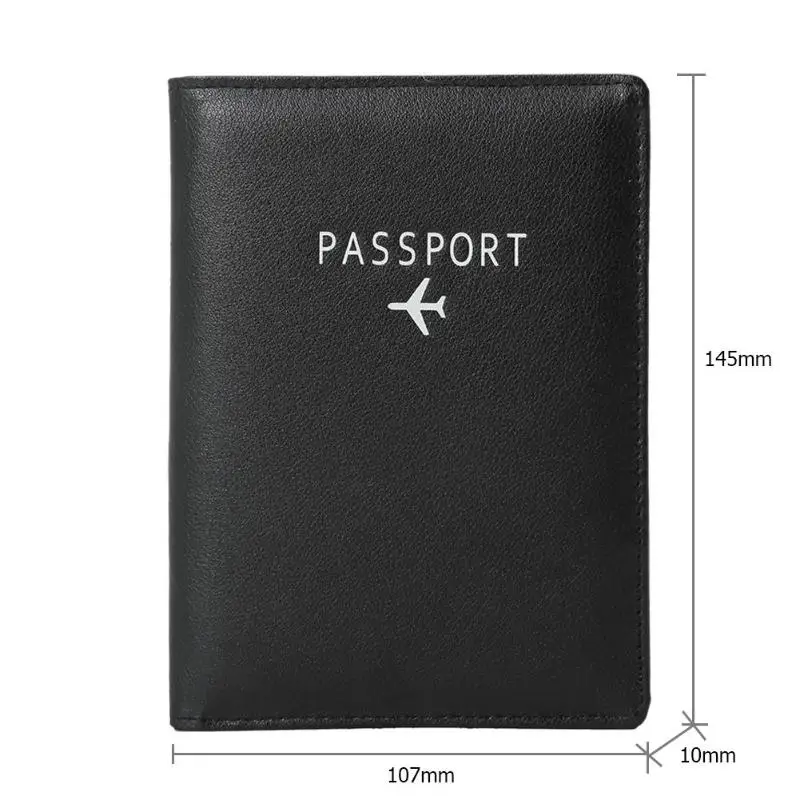 Унисекс, однотонный RFID Бумажник для паспорта, сумки, кожа, повседневная, двойные, держатель для карт, щиты NFC, RFID сигналы