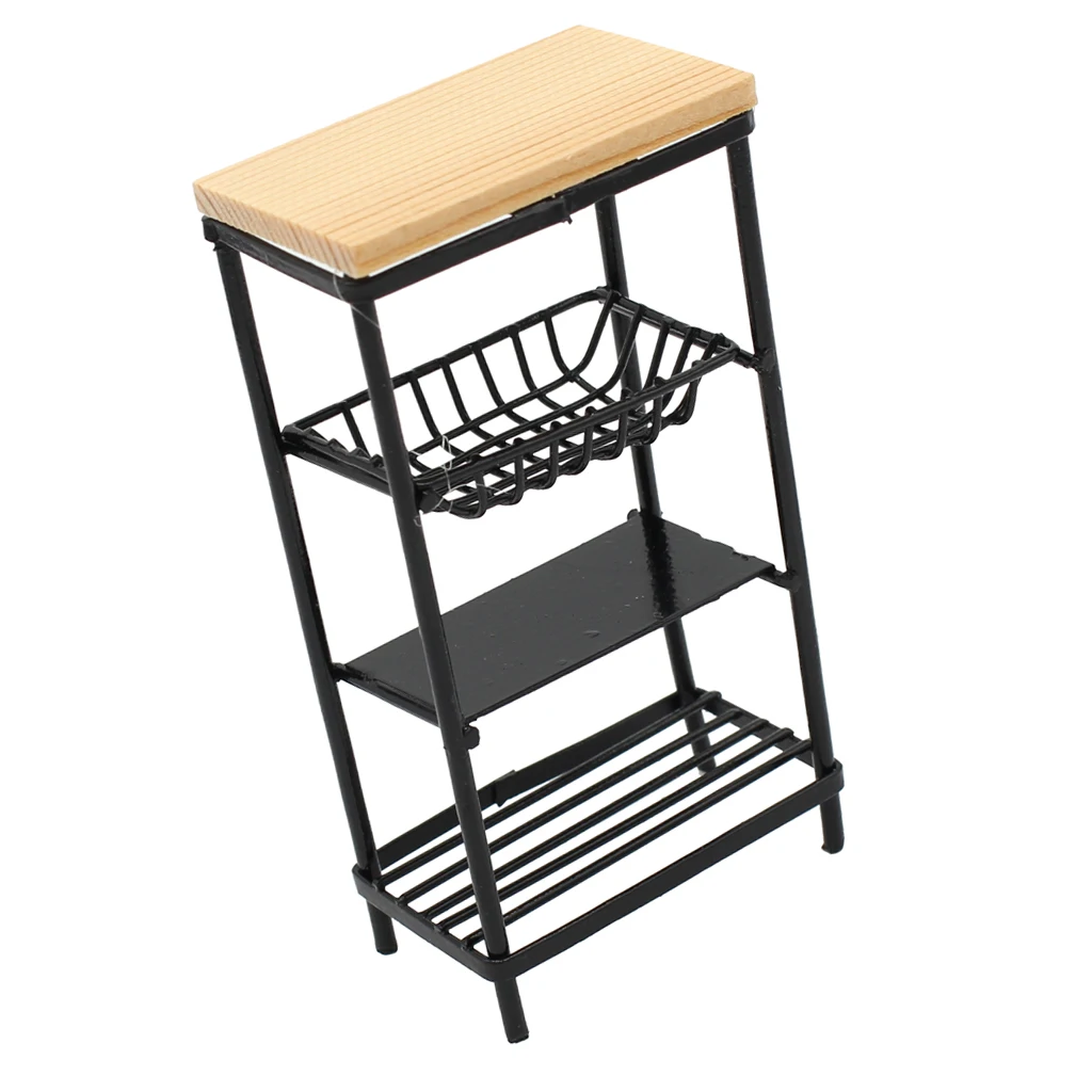 Doll House Miniature Kitchen Dollhouse Furniture Mini Dishes Rack 1:12 Scale