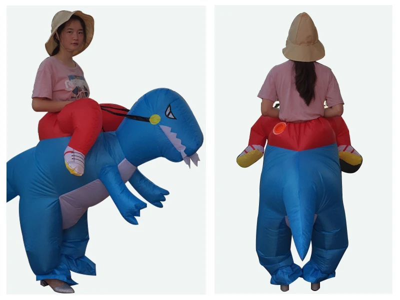 2018 надувной костюм для Хэллоуина, способный преодолевать Броды для взрослых Детский веер T-rex гориллы сумо корова конь ковбой единорог