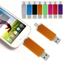 Smart Phone USB Flash Drive Metal Pen Drive 64GB Pendrive 8GB OTG External Storage Micro Usb Memory Stick Flash Drive