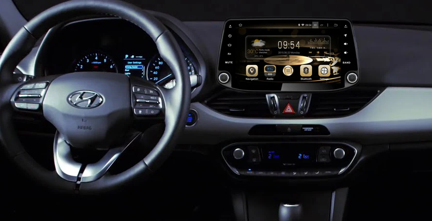 Восьмиядерный ОЗУ 4 Гб ПЗУ 64 ГБ Android 9,0 подходит для hyundai i30- автомобильный gps-плеер навигация gps радио SD карта стерео видео головное устройство