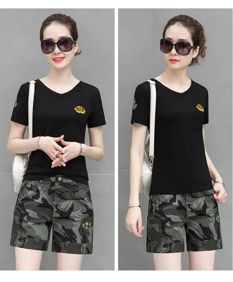 2020 Summer camouflage shorts women casual camo cargo shorts army military short Trousers workout clothes for women