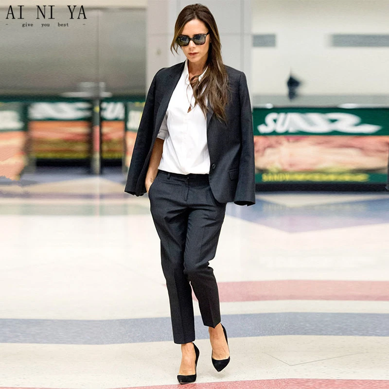black trouser suit