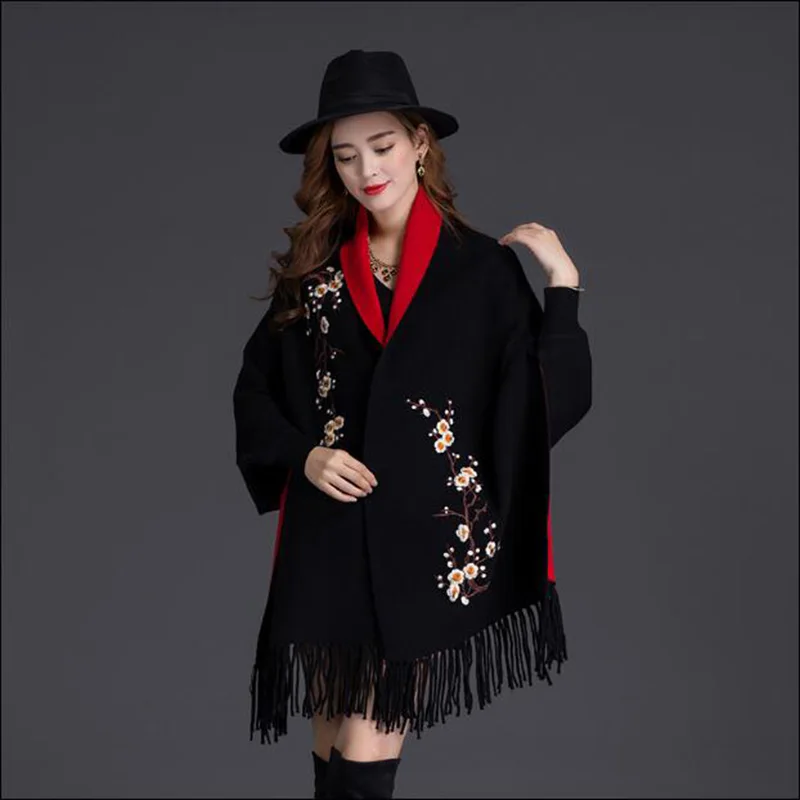 Женская осенне зимняя свободная накидка с кисточками|sweater cardigan|autumn wintercardigan sweater |