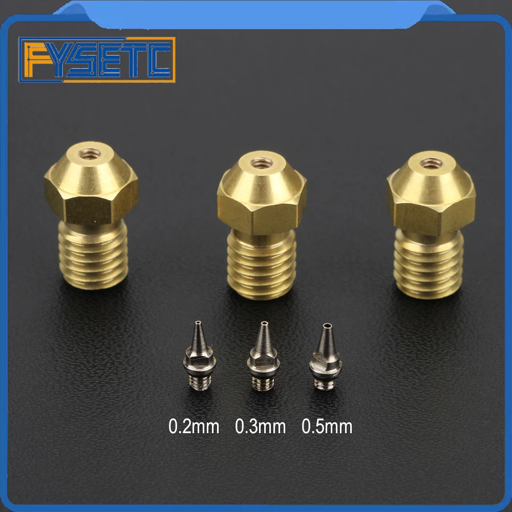 3D طابعة أجزاء 0.2/0.3/0.5 ملليمتر البخاخة فوهة محول مجموعة البخاخة فوهة محول مع الفوهات ل V6 hotend 1.75 ملليمتر خيوط