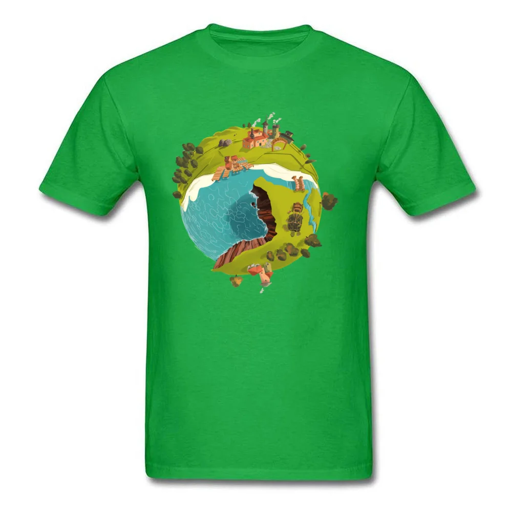 All Cotton Men's Short Sleeve Pocket Planet Top T-shirts Normal T Shirt Cheap Printed On O Neck T-shirts Wholesale Pocket Planet green