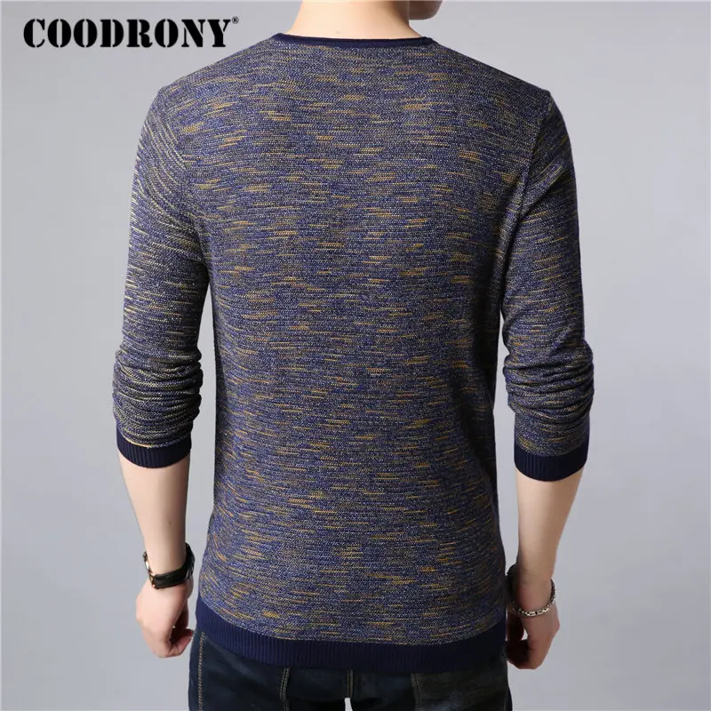 COODRONY Brand Sweater Men Streetwear Fashion V-Neck Pullover Men Autumn Winter Cotton Sweaters Knitwear Shirt Pull Homme 91071