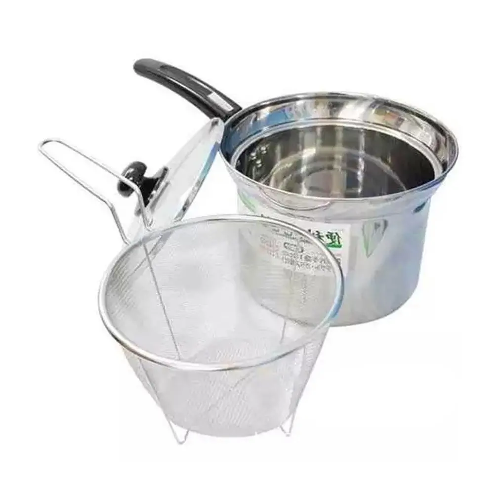 

18cm Stainless Steel Milk Pan Cooking Pot Noodles Pan with Lid Saucepan with Filter Home Kitchen Accessories
