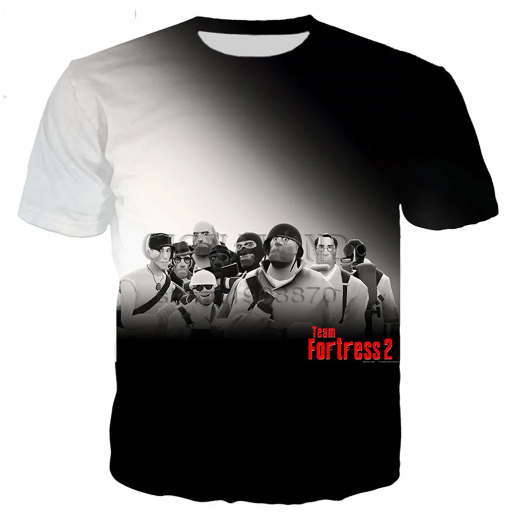 

New arrive game team fortress 2 t shirt men women 3D printed novelty fashion tshirt hip hop streetwear casual summer tops