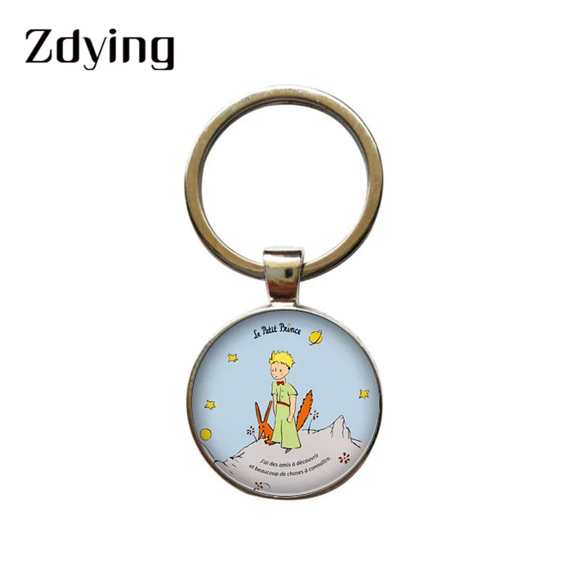 

ZDYING Anime Cartoon The Little boys Keychain Glass Cabochon Figure Pattern Dome Key Ring Car Bag Accessories TP003