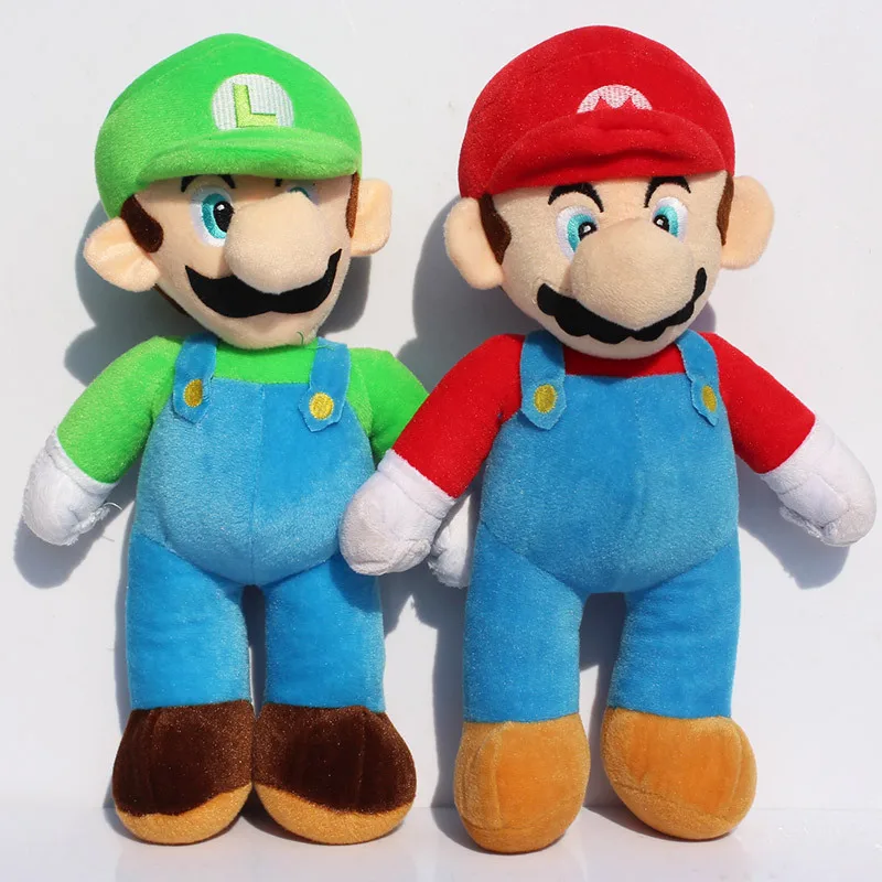 Large Size 17inch 43cm New Super Mario Bros MARIO & LUIGI Plush Doll Stuffed Toy Free Shipping