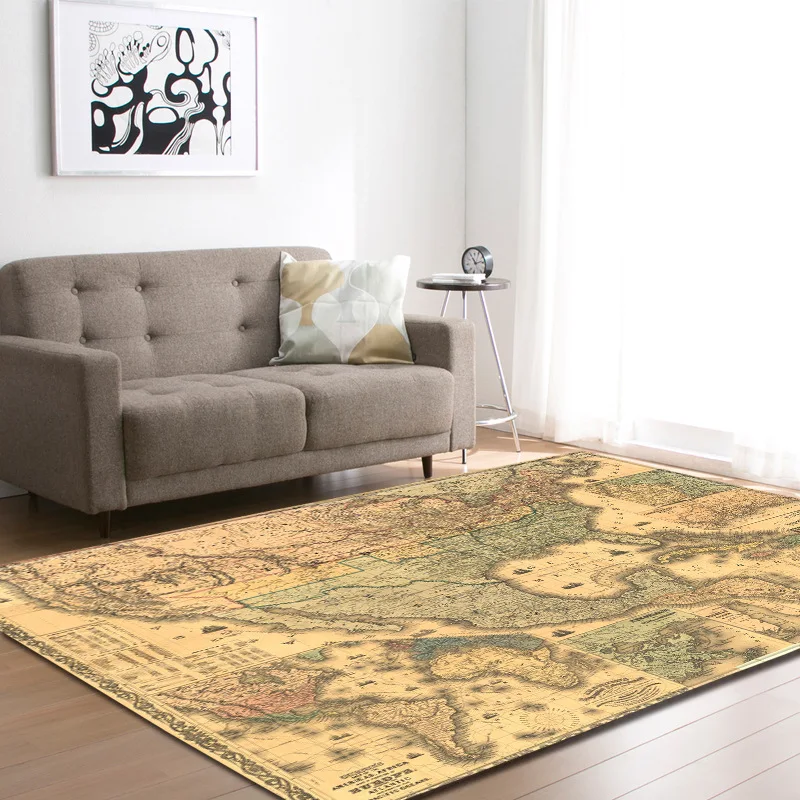 Nody style карта мира 3D Печатный Коврик для прихожей Противоскользящий коврик для детской игровой коврик для гостиной спальни дома Dec