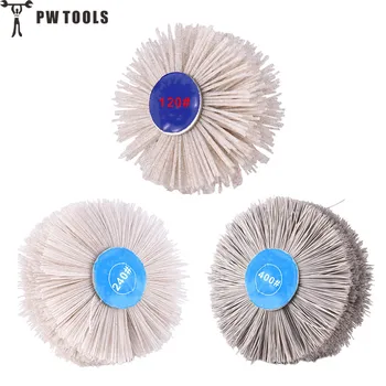 

1 pcs Transparent Abrasive Polishing Wire Brush Root Carving Furniture Polishing 120/200/400# can choose