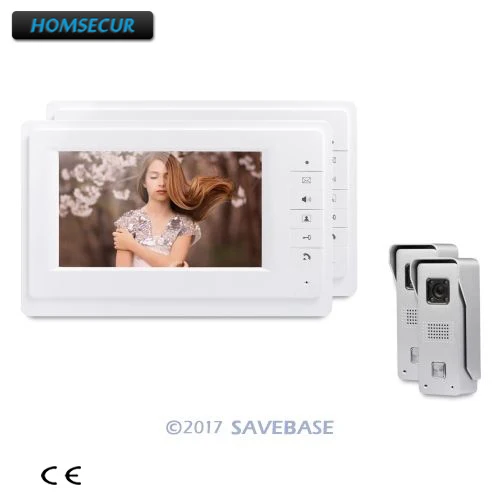 

HOMSECUR 7inch Video Door Phone Intercom System with Video & Dual-way Audio Communication