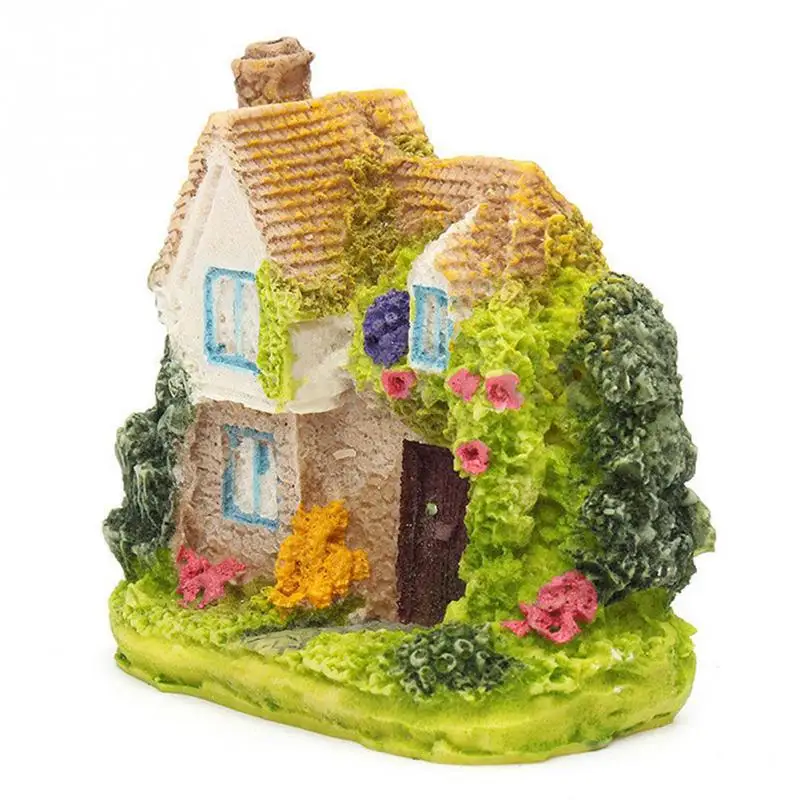 

Artificial Mini House Miniature Resin Craft Ornament Miniature Home Garden Decoration Accessories 5*4*5cm